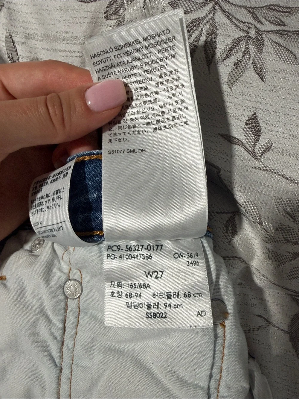 Levi's 501 Blue Distressed Cutoff Jean Shorts